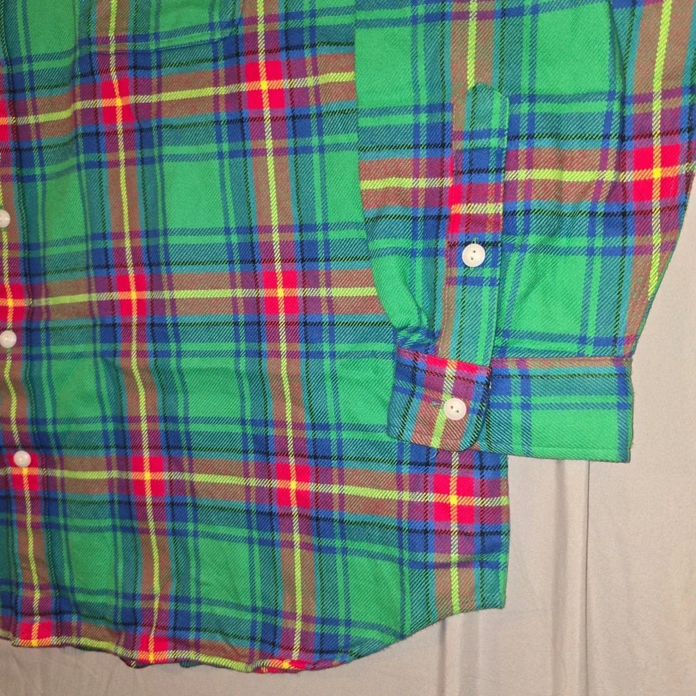 Polo Ralph Lauren Flannel Shirt 3XB Mens Green Blue Pink Plaid Button Down NEW